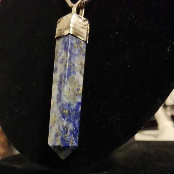 🎁Lapis Lazuli Crystal Point Necklace Natural - Picture 3 of 5
